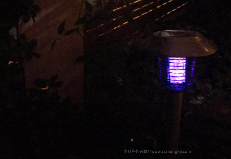 花园庭院LED灭蚊灯晚上亮灯效果