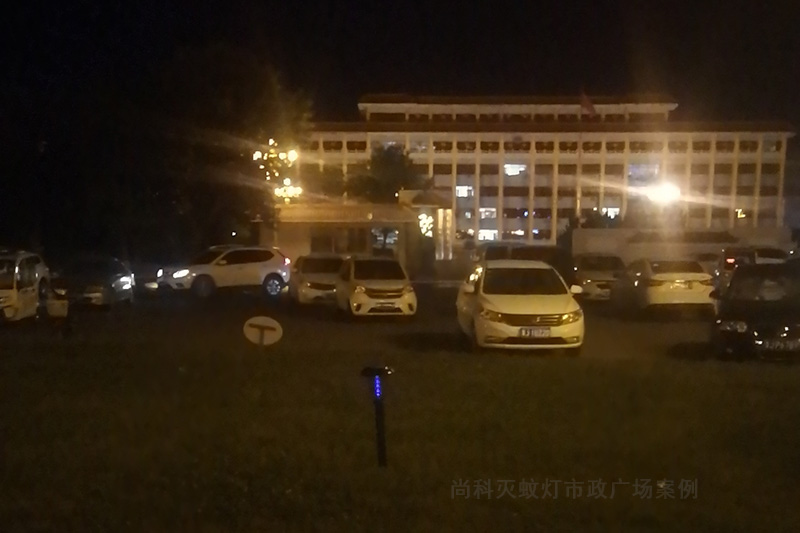 河北沧州黄骅市政广场公园使用户外灭蚊灯案例